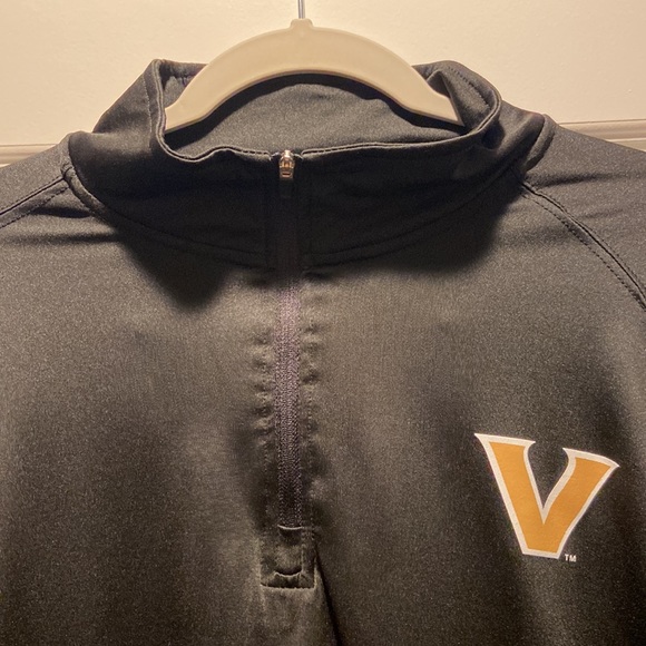 BSNSports Vanderbilt (New V Logo) 1/4 Zip Up Light Jacket Black Men’s Large NWOT - Picture 4 of 8